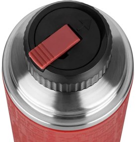 Tefal - Termoska s hrnčekom 1 l SENATOR nerez/červená