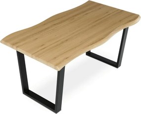 Jedálenský stôl 160x90 cm HT-F4216 OAK divoký dub / čierny