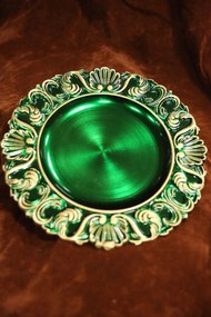 Zeleno zlatý klubový tanier Venezia 35 cm