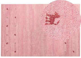 Vlnený koberec gabbeh 200 x 300 cm ružový YULAFI Beliani
