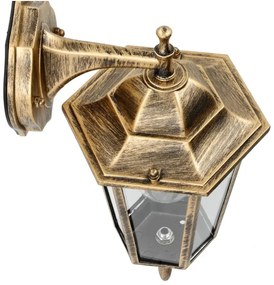 Vonkajšie nástenné svietidlo 1xE27/60W/230V IP44 zlatá