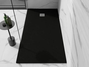Mexen Stone+, obdĺžniková vanička z minerálneho kompozitu 160 x 70 cm, čierna matná, 44707016