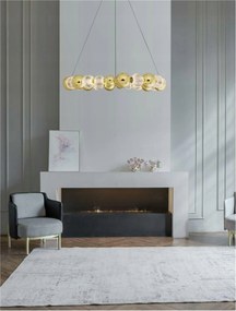 Nova Luce závesné svietidlo Brille zlatý hliník a sklo Led 46W 230V 3200K Ip