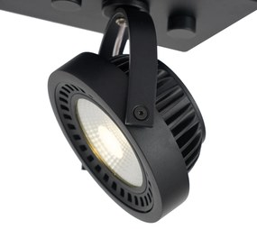 Moderné prisadené bodové svietidlo čierne vrátane stmievateľnej LED - Apollo
