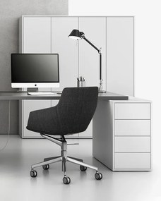 Kancelársky prístavný kontajner BLOCK, 400 x 800 x 710 mm, 4 zásuvky, biela