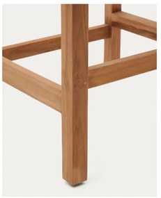 Drevená záhradná barová stolička v prírodnej farbe Giverola – Kave Home