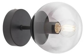 Redo 01-2175 - nástenné svietidlo SEMIA 1xE14/28W/230V čierne/dymové