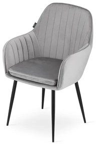 Jedálenská stolička LUGO strieborná / šedá