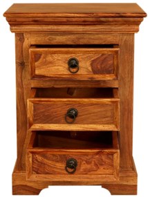 furniture-nabytek.cz - Rustikálny nočný stolík z masívu palisander 45x60x40