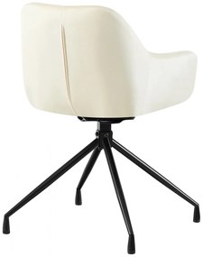 Jedálenská stolička Welby zamat - krémová