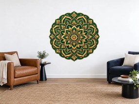 Smaragdová mandala arch 75 x 75 cm
