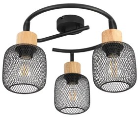 Brilagi - Bodové svietidlo BASKLITE 3xE27/15W/230V kaučukovník/čierna