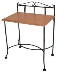 IRON-ART Nočný stolík SARDEGNA - bez zásuvky, kov + drevo