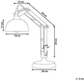 Stolná lampa čierna SALADO Beliani