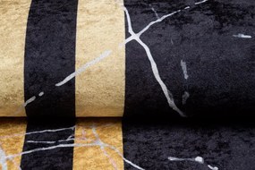 Tmavý dizajnový koberec s mramorovým vzorom zlatých detailov Šírka: 120 cm | Dĺžka: 170 cm