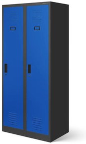 Skriňa Kacper kovová antracit/modrá
