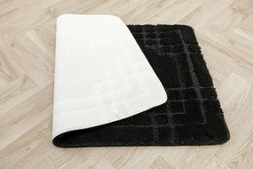 Kúpeľňový koberček Sego čierny, mozaika