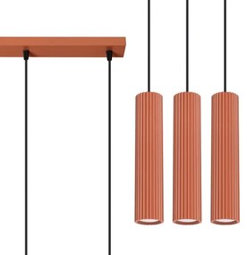 Sollux SL.1632 - Luster na lanku KARBON 3xGU10/10W/230V červená