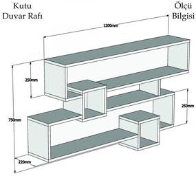 Nástenná polica Karen orech/antracit