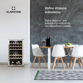 Klarstein Vinamour 29D, vinotéka, 2 zóny, 80 l, 29 fliaš, 5-22°C, dotykové ovládanie