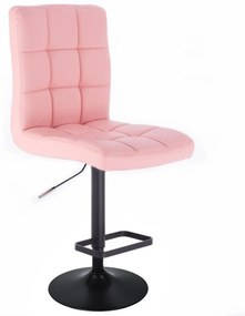 LuxuryForm DESIGN Barová stolička TOLEDO na čiernom tanieri - ružová