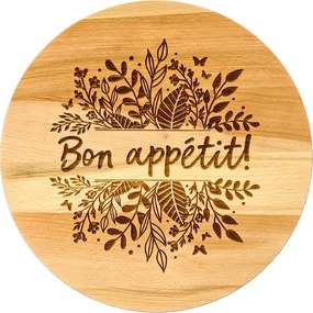 AMADEA Drevená servírovacia doska - podnos listy, masívne drevo, 25 cm