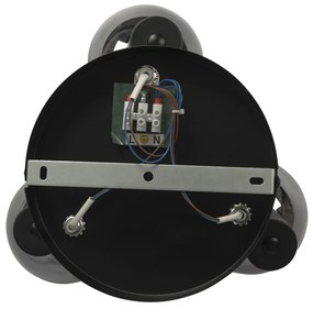 Inteligentné stropné bodové svietidlo čierne s dymovým sklom vrátane 3 Wifi P45 - Vidro