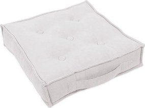 Prešívaný puf svetlo šedá 46x46x13cm