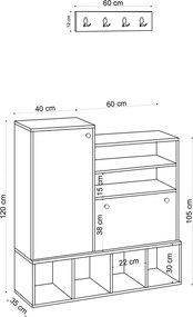 Predsieňová zostava Wess Oak