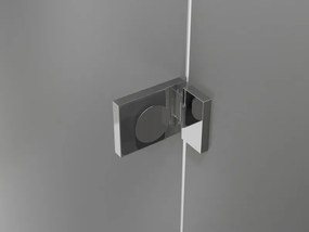 Mexen Lunar, L päťuholníkový sprchový kút naklápací doľava 90 x 100 cm, 8mm číre sklo, chrómový profil, 831L-090L-100P-01-00-L