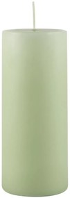 Zelená stĺpová sviečka LIGHT GREEN 15 cm