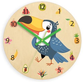 Dětské nástěnné hodiny Ami Tukan 30 cm vícebarevné