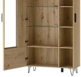 Vitrína Limbo 12 95 cm z masivu s LED osvětlením dub Artisan