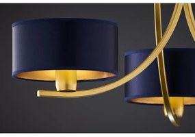 Jupiter 2093 - Luster na reťazi ARTHUR 3xE27/15W/230V modrá/zlatá