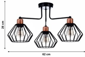 Prisadený luster PORTO 3xE27/40W/230V