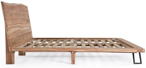 Drevená dvojlôžková posteľ aron 160 x 190 cm prírodná MUZZA
