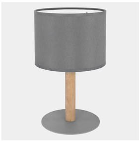 Stolná lampička DEVA 1xE27/15W/230V šedá/drevo