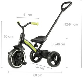 Trojkolka Qplay Elite Plus New zelená