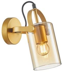ITALUX WL-32453-1 GD+AMB -Nástenné bodové svietidlo NANESMA 1xE27/40W/230V zlatá