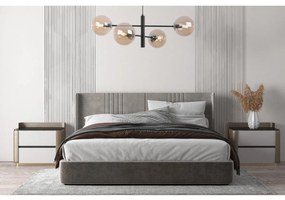 Závesne svietidlo Paris, 4x medové sklenené tienidlo, B/CH