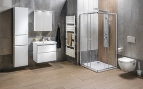 Aqualine Aqualine, ALTAIR vysoká skrinka s košom 40x184x31cm, dub emporio, AI485L