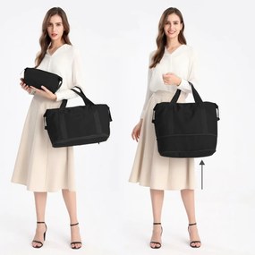 Konofactory Čierna sada 2 príručných tašiek do lietadla "Duo" - M (35l)
