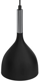 Luster na lanku NOAK 2xE27/15W/230V čierna/chróm