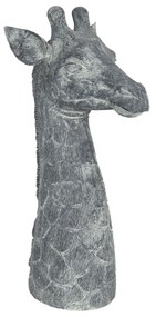 Šedá dekorácie hlava žirafy - 24 * 22 * 47 cm