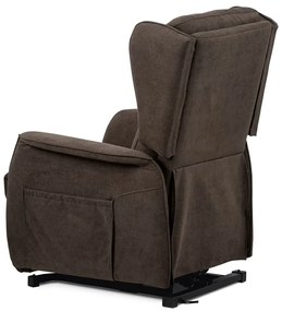 Autronic BONTEC Polohovacie kreslo, elektrické káblové ovládanie, hnedá, látka, TV-1190 BR2 Farba: Hnedá