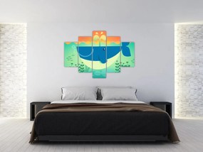 Obraz - Veselá veľryba (150x105 cm)