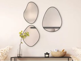 Set nástěnných zrcadel (3 ks) Viola, čierne%