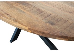 Jedálenský stôl z mangového dreva Tulsa 220×110 cm oválny Mahom