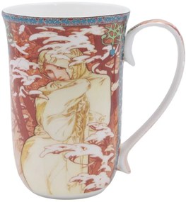 HOME ELEMENTS Porcelánový hrnček 400 ml, Mucha Zima