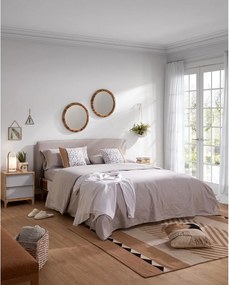 Béžová dvojlôžková posteľ Kave Home Lydia, 160 x 200 cm